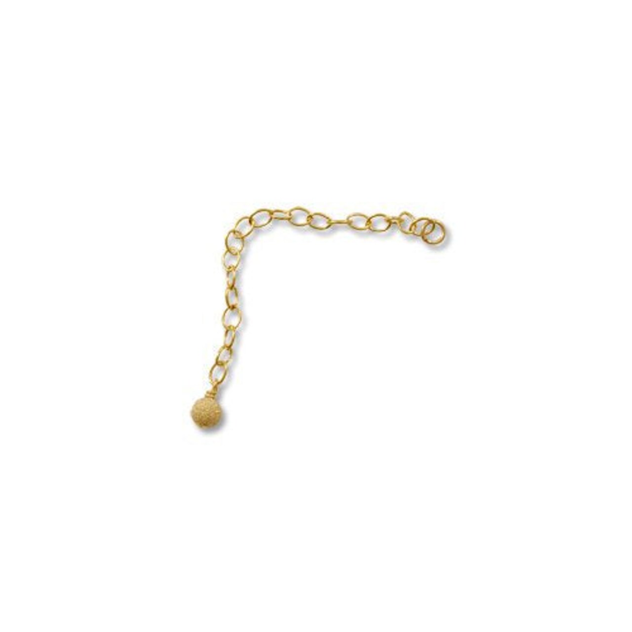 JewelrySupply Gold Filled Chain Extender with 4mm Stardust Bead (1-Pc)
